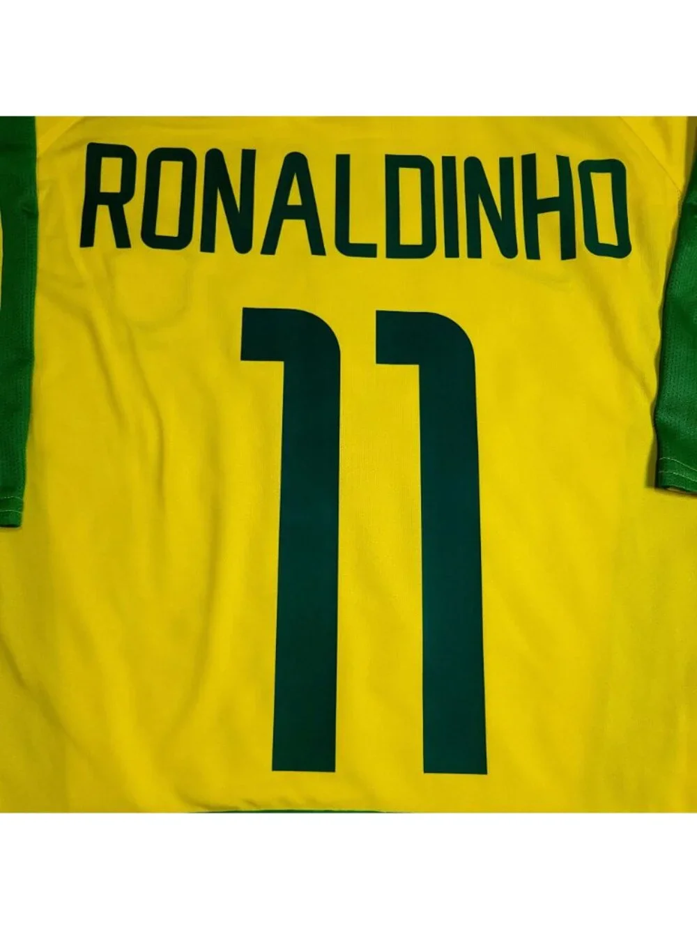 Ronaldinho Brazil 2002 WORLD CUP Soccer Home Jersey L